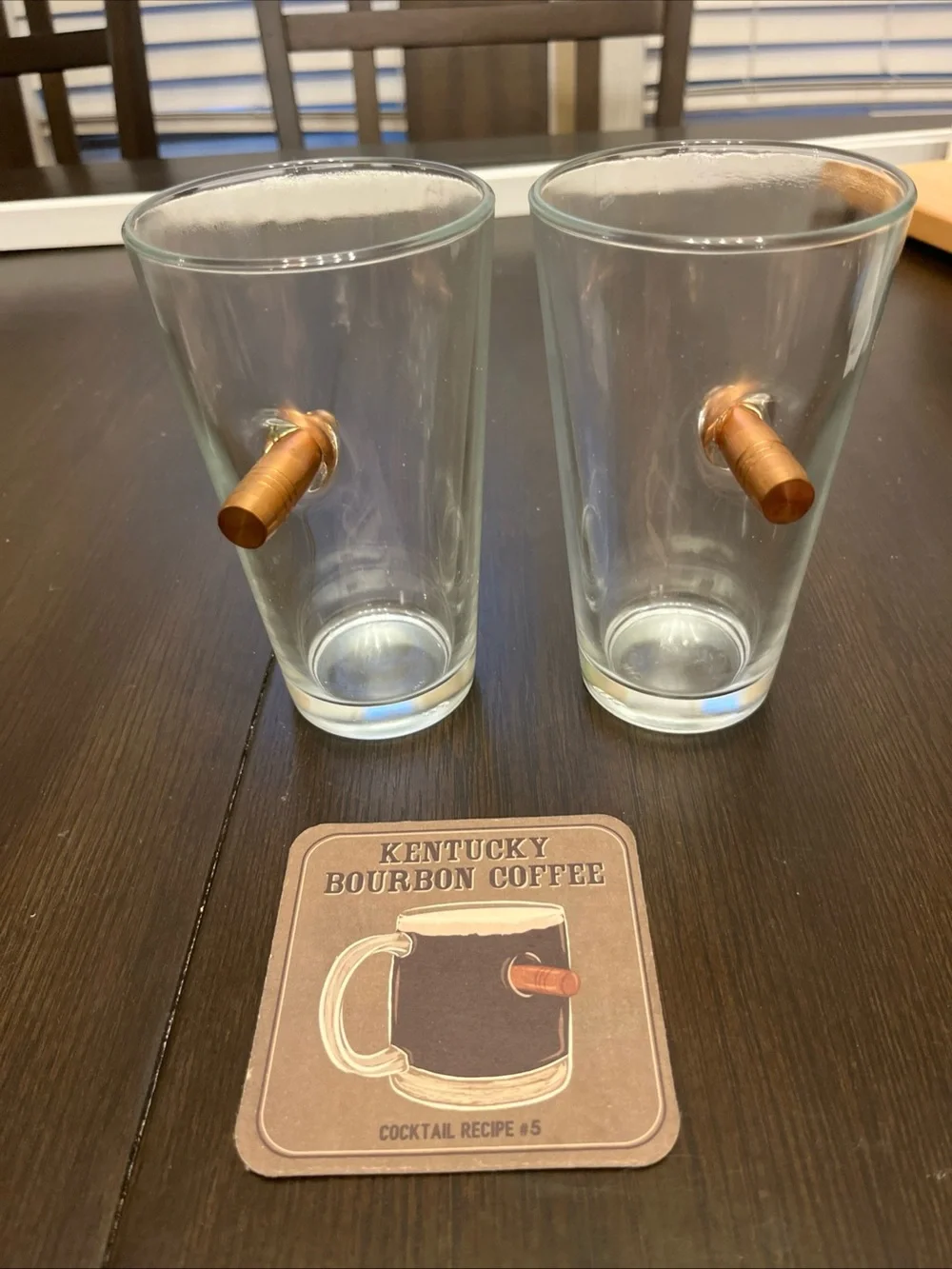 Bullet Shot Glasses Duo with Copper Bullet Detail